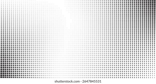 Fundo de gradiente de meio-tom com ponto grunge. Textura de ruído de grão desbotado. Branco e preto areia papel de parede abstrato moderno