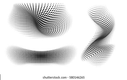 dot halftone. dotted design element black and white