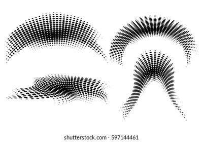 dot halftone. dotted design element black and white