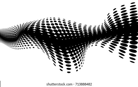 dot halftone. dotted design element abstract morph art background