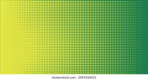 Fondo de textura de degradado de trama de color amarillo verde de semitono de punto.