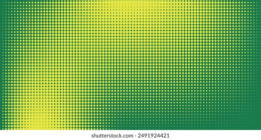 Dot halftone green yellow color pattern gradient texture background.