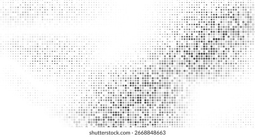 Dot halftone mesh gradient texture. Vanishing polka dot background. Repeating dots gradation abstract modern art design