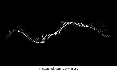 Dot halftone particle dynamic wave abstract background