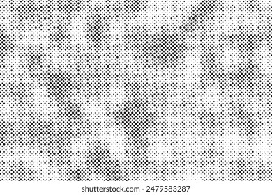 Dot halftone pattern background. Vector abstract circle distress texture background. Stock illustration.