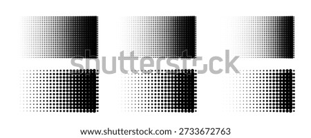 Dot halftone pattern, square pixel gradient abstract backgrounds. Half tone grain texture, retro noise effect grainy bg, halfton stipple abstract design