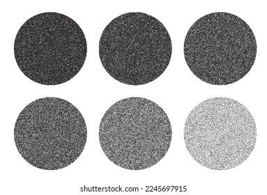 Dot Halftone Round Circle Gradient, Half Tone Texture Background, Stipple Dot Pattern, Spot Fade Effect, Speckled Rings Vector Illustration