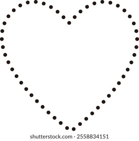 Dot heart shape border.
Heart shape dotted icon vector.
frame design.
For celebrating Valentine's Day, wedding or birthday.
Transparent background.