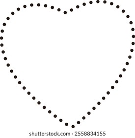 Dot heart shape border.
Heart shape dotted icon vector.
frame design.
For celebrating Valentine's Day, wedding or birthday.
Transparent background.