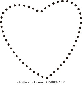 Dot heart shape border.
Heart shape dotted icon vector.
frame design.
For celebrating Valentine's Day, wedding or birthday.
Transparent background.