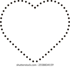 Dot heart shape border.
Heart shape dotted icon vector.
frame design.
For celebrating Valentine's Day, wedding or birthday.
Transparent background.