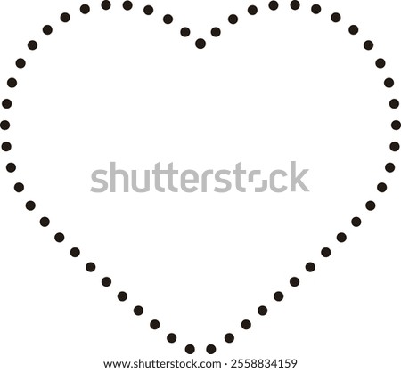 Dot heart shape border.
Heart shape dotted icon vector.
frame design.
For celebrating Valentine's Day, wedding or birthday.
Transparent background.