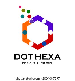 Dot hexa logo template illustration.