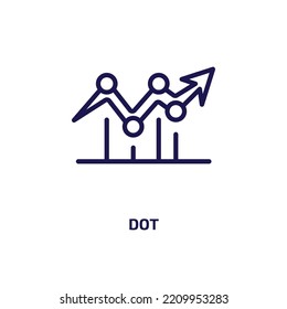 dot icon from business and analytics collection. Thin linear dot, internet, card outline icon isolated on white background. Line vector dot sign, symbol for web and mobile