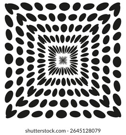 Padrão de ícone de ponto. Design de círculo preto. Ilustração da grade geométrica. Símbolo de speck vetorial.