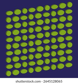 Dot icon pattern. Green circle design. Vibrant grid illustration. Vector mosaic symbol.