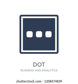 Dot icon. Trendy flat vector Dot icon on white background from Business and analytics collection, vector illustration can be use for web and mobile, eps10