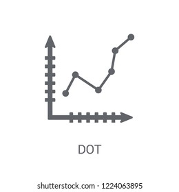 Dot icon. Trendy Dot logo concept on white background from Business and analytics collection. Suitable for use on web apps, mobile apps and print media.