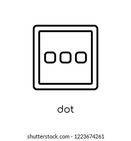 Dot icon. Trendy modern flat linear vector Dot icon on white background from thin line Business and analytics collection, editable outline stroke vector illustration