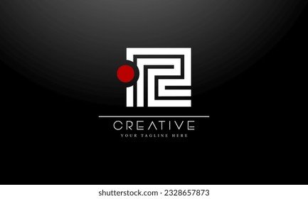 Logotipo de la letra Punto R. R Vector de diseño de letras con punto.