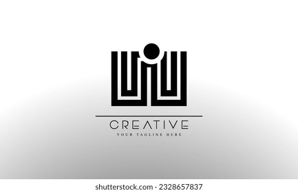 Logo "Dot Letter W". W Letter Design Vektor mit Dot.