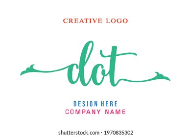 DOT lettering logo is simple, easy to understand and authoritative
