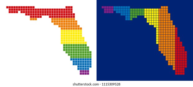 Dot Lgbt Florida Map Versions Vector Stock Vector Royalty Free 1115309528 Shutterstock 0699