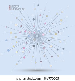 Dot and line abstract illustration- Vector