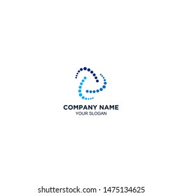 dot line colorfull Logo Design Vector