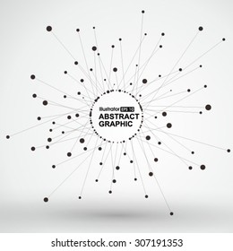 Dot and line consisting of abstract background.