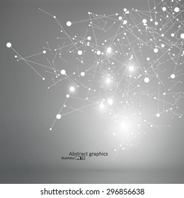 Dot and line consisting of abstract graphics.
