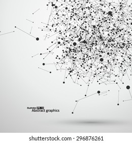 Dot and line consisting of abstract graphics.