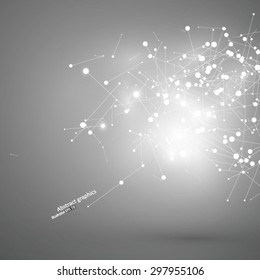 Dot and line consisting of abstract graphics.