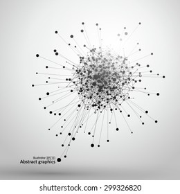 Dot and line consisting of abstract graphics.