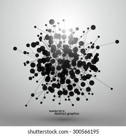 Dot and line consisting of abstract graphics.