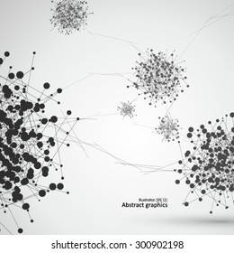 Dot and line consisting of abstract graphics.