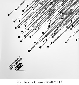 Dot and line consisting of abstract graphics