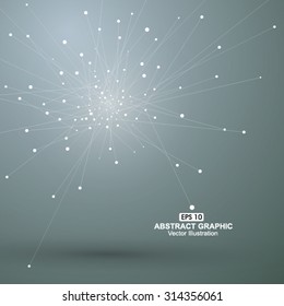 Dot and line consisting of abstract graphics.