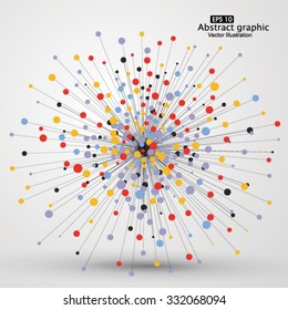 Dot and line consisting of abstract graphics.