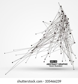 Dot and line consisting of abstract graphics.