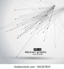 Dot and line consisting of abstract graphics.