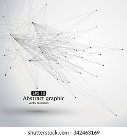 Dot and line consisting of abstract graphics.