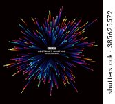 Dot and line consisting of radial abstract graphics.