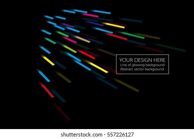 Dot and line consisting of radial abstract graphics.