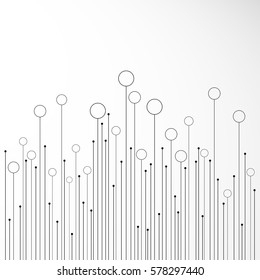 Dot and line consisting in technology and science style.