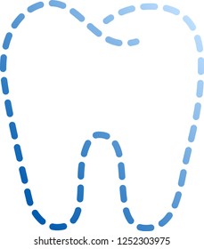 Dot Line drawing of tooth