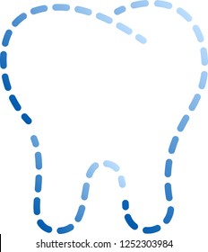 Dot Line drawing of tooth