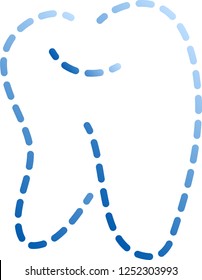 Dot Line drawing of tooth
