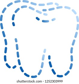 Dot Line drawing of tooth