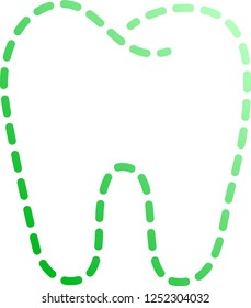 Dot Line drawing of tooth